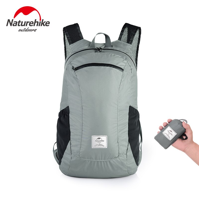 Naturerhike Rugzak Ultralight Camping Rugzak Opvouwbare Rugzak Outdoor Trekking Rugzak Vouwen Wandelen Rugzakken: Grey