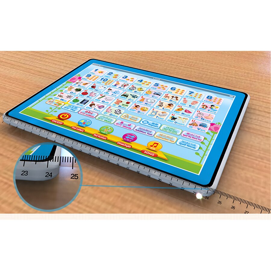 Multifunction English and Chinese Language Learning Machine Touch Screen Ypad,ABC Letter Words Numbers and Music for Kid Toys