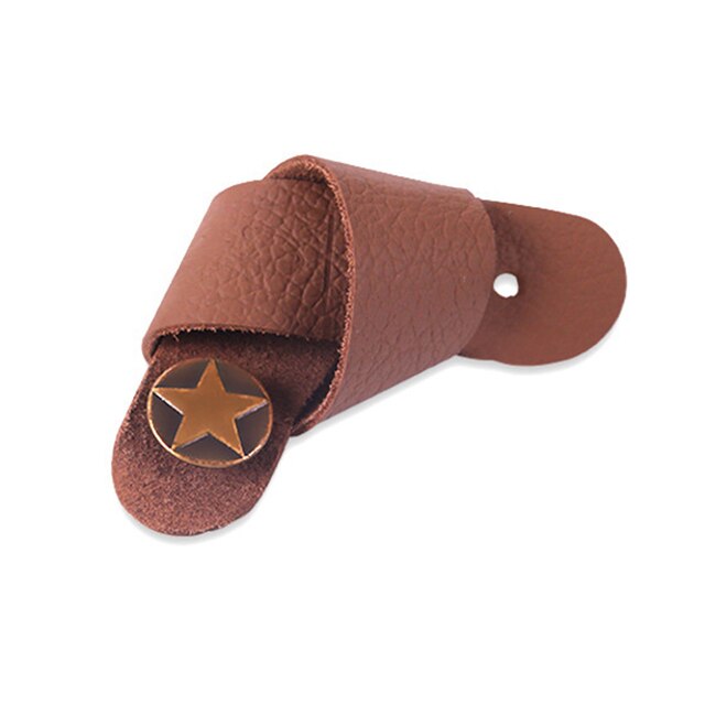 Soporte de correa de cuero para guitarra, botón de bloqueo de seguridad con cierre de Metal fuerte para guitarra eléctrica acústica, accesorios de bajo clásico, 1 ud.: Castaño