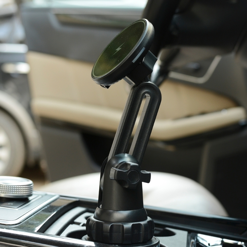 15W sem fio Car Charger Mount para MagSafe Cup Holder Car Phone Mount Charger Holder Dropshipping