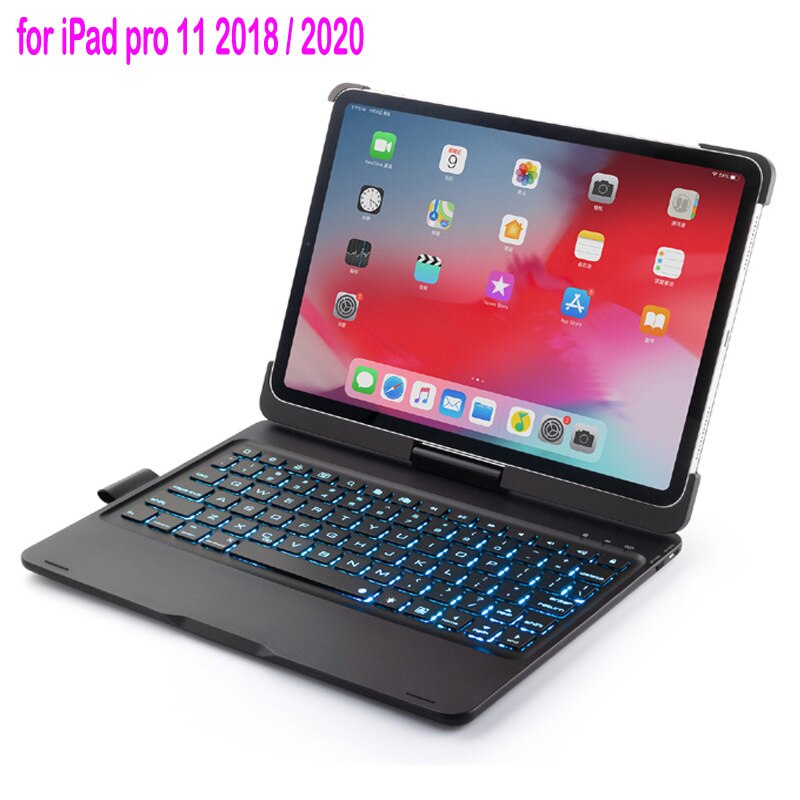 Retroiluminada Bluetooth funda para teclado para iPad 9,7 10,2 5th 6th 7th generación para apple iPad aire 1 2 3 Pro 10,5 11 20: 11 black