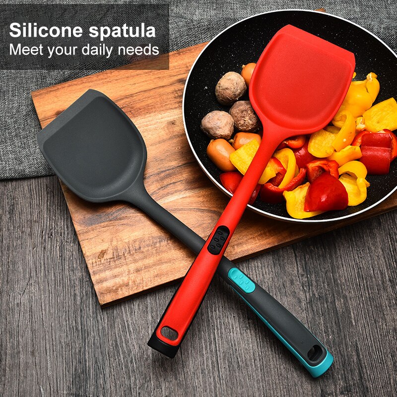 Universal Heat Resistant Silicone Spatula Integrated Spatula Kitchen Utensil Silicone Cooking Chinese Dense Spatula Kitchen Tool