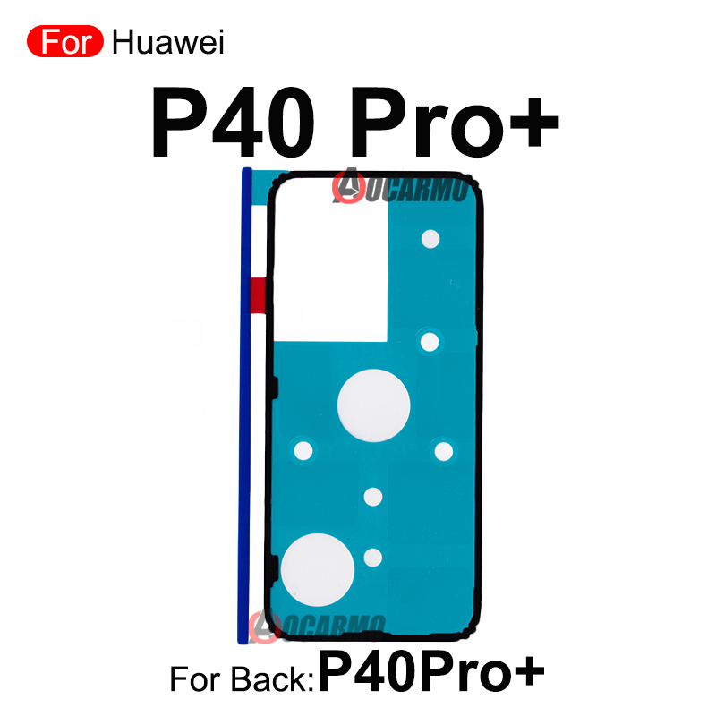 Achterdeur Sticker Voor Huawei P10 P20 P30 P40 Lite 5G P40Pro + P50 Pro P60 Back Cover Plakband lijm P30Pro P40Pro Vervanging: Roze