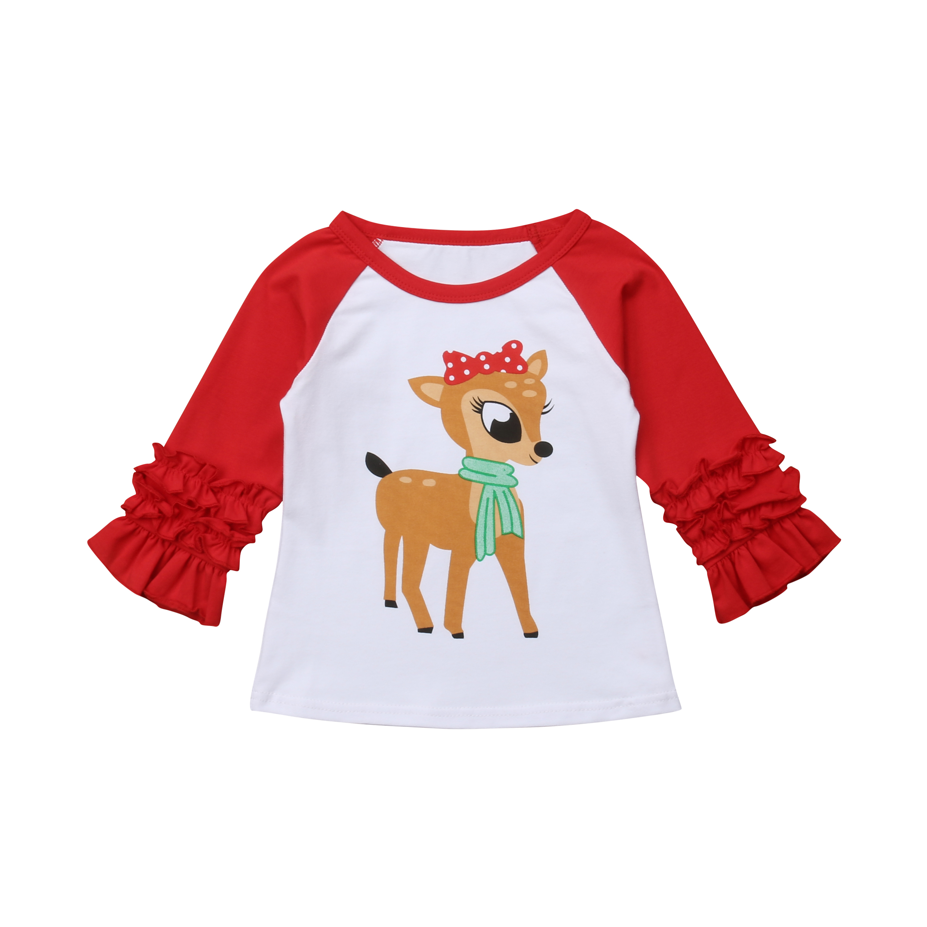 Enfant en bas âge enfants bébé garçon filles vêtements & T-shirt fête t-shirts hauts tenue de noël: Or / 24M