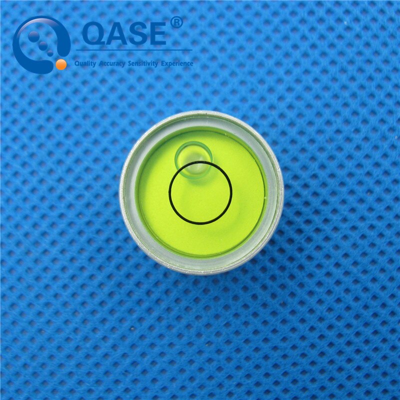 HACCURY 19*11mm Mini spirit level Round bubble level Metal horizontal bead Accuracy 15&#39;/2mm Yellow Color