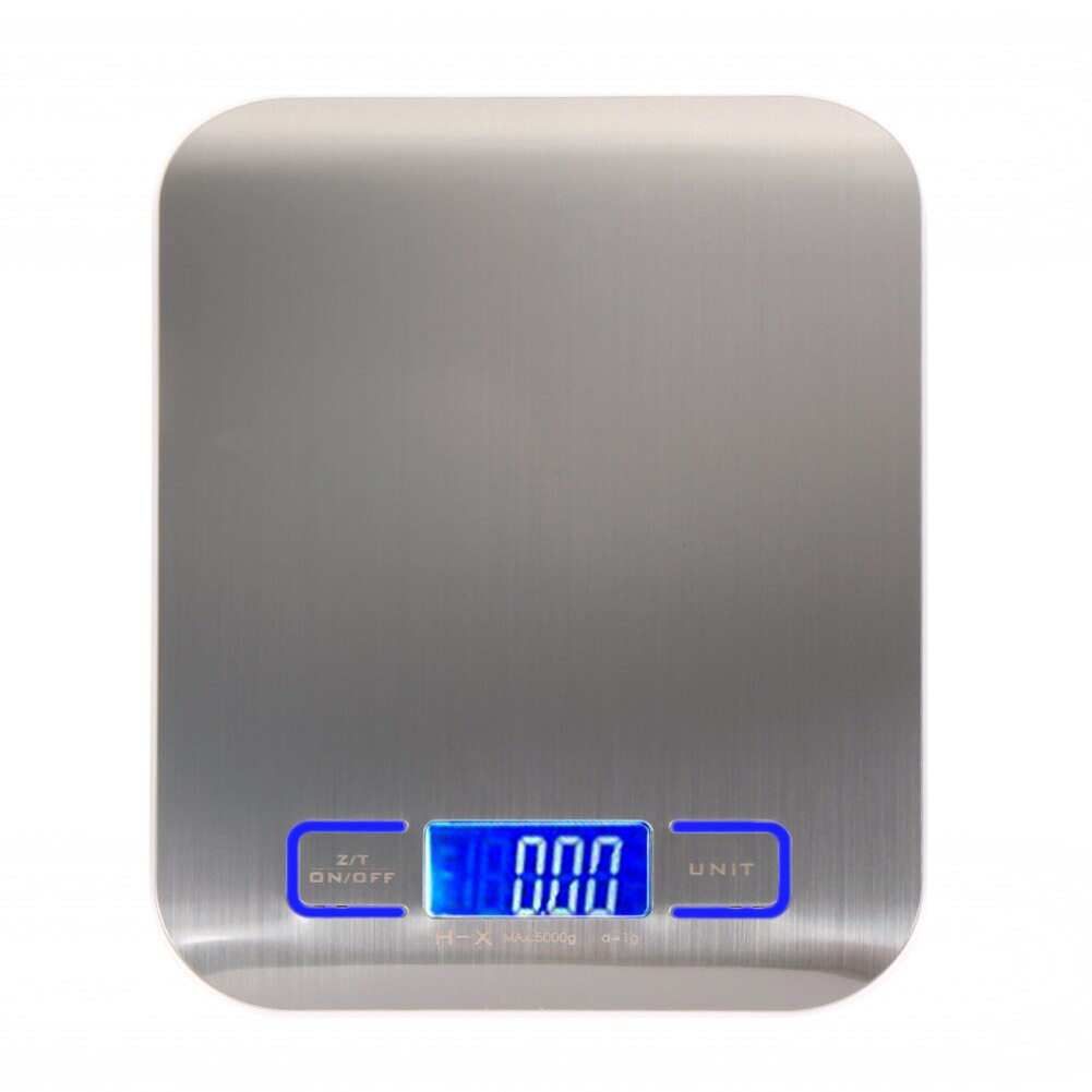 Electronic Kitchen Scale Ultra slim digital kitchen scale Stainless Steel Weighing Scale LCD High Precision Measuring Tools: Default Title