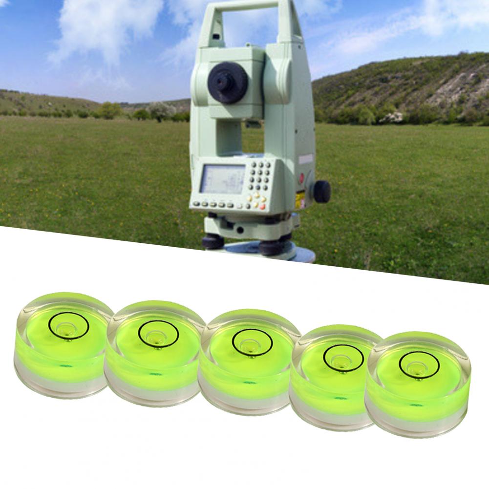 5Pcs Acrylic Round Bubble Spirit Level Double-circle Universal Bullseye Level Measuring Instrument Measurement Tool