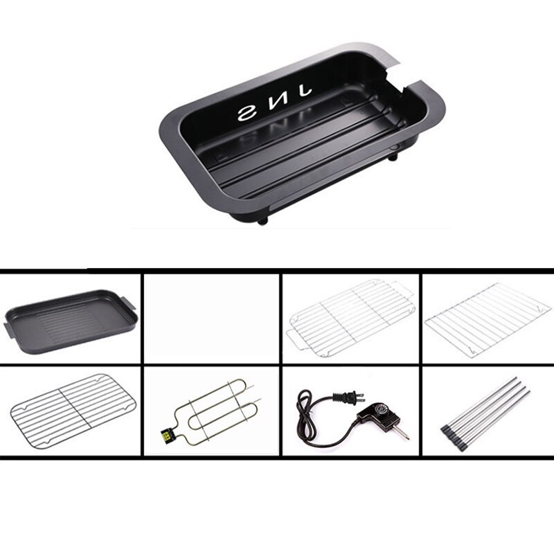 Barbecue Electric grill cooktop squeegee electric skewer convection oven spit 110V pan hotplate machine grill oven barbecue bbq