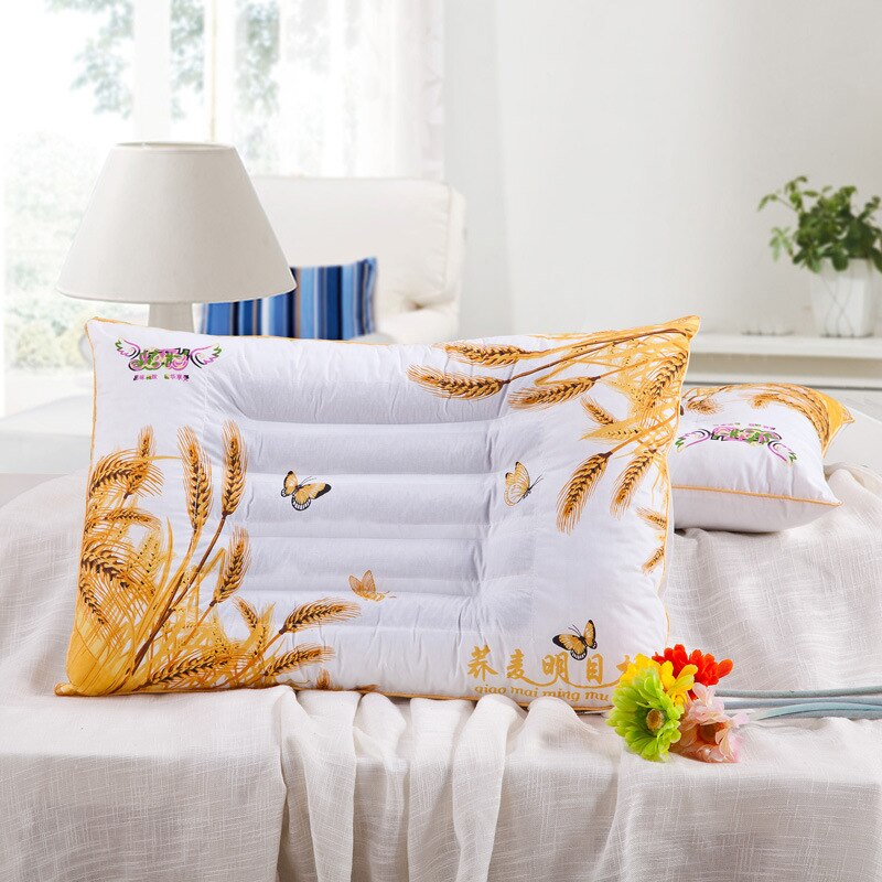 Almohada ortopédica para dormir, almohadas de alforfón Core lavanda, cama larga, almohada para dormir para el cuello, cervicales, buena salud, 1 unidad: 3D Buckwheat 1 pc