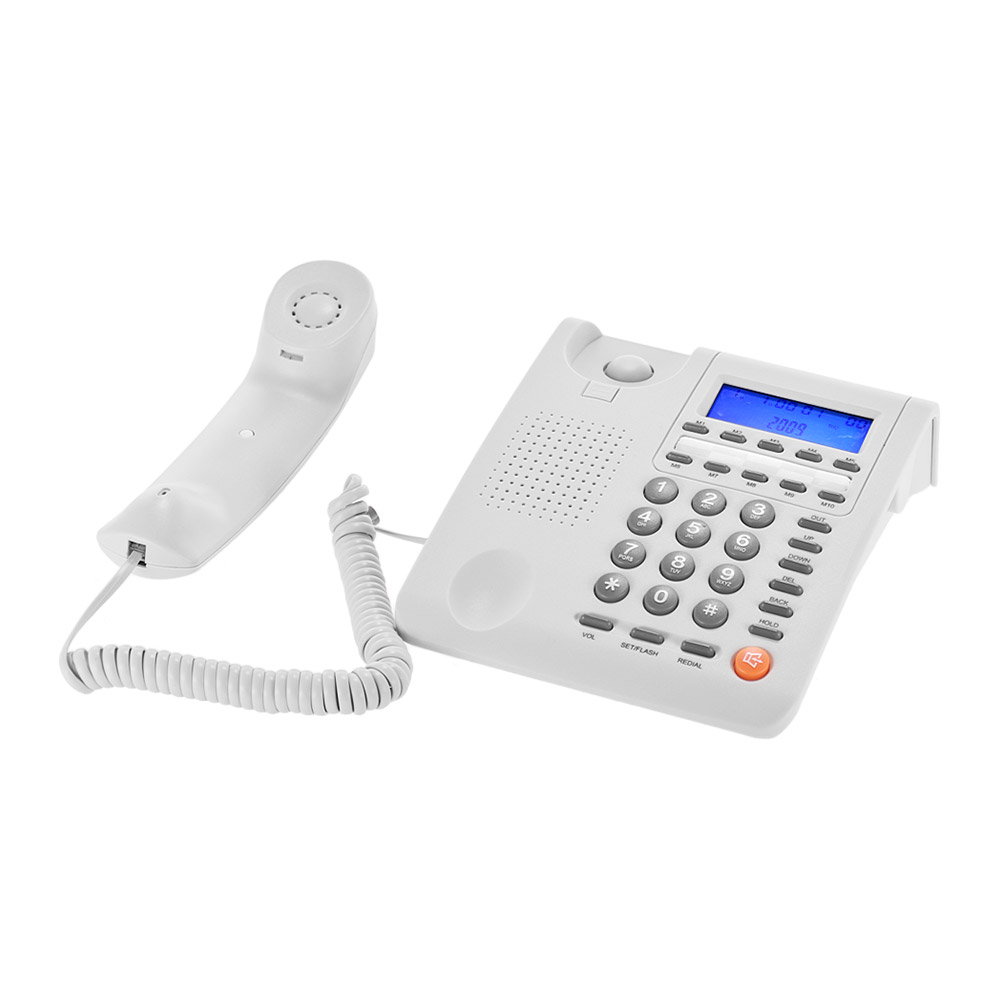 Desktop Corded Telephone Fixed Phone LCD Display for House Home Call Center Office Company Hotel