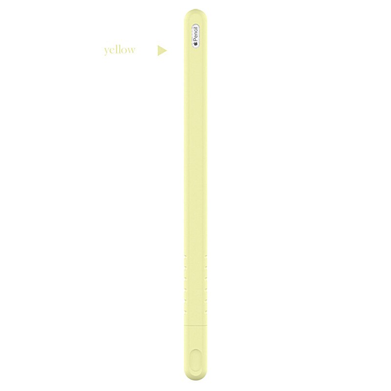 Portable Soft Silicone Stylus Pen For Apple Pencil 2 Case for iPad Pro Tablet Touch Pen Protective Sleeve Cover Colorful Pouch: Yellow