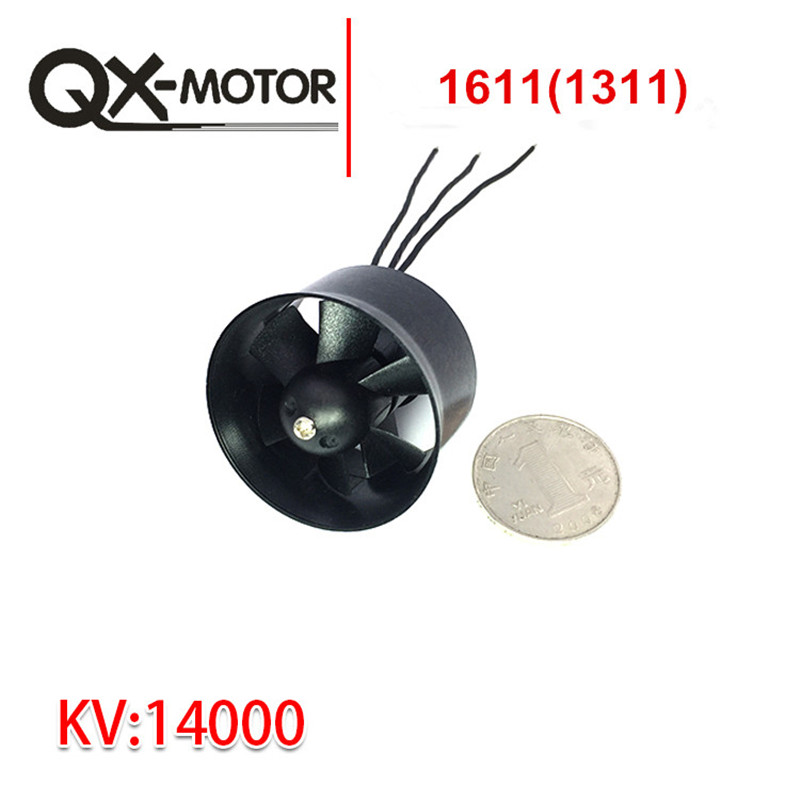 QX-MOTOR DIY EDF Impeller 30mm / 50mm / 64mm / 70mm / 90mm mit bürstenlosem Motor für RC Helikopter und Jet-Flugzeugteile: Gelb