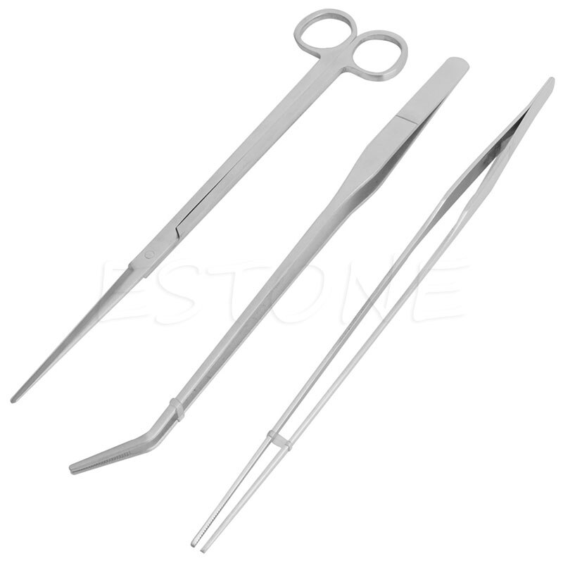 3 stuks/partij aquarium onderhoudsset pincet schaar voor levende planten gras  c42