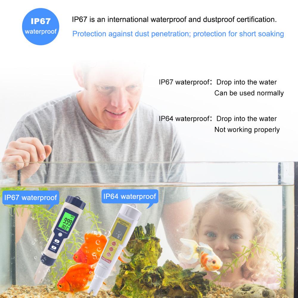 Yieryi Waterproof Digital Salt Concentration Meter Kitchen Sea Water Salinity Meter Salimeter for Food, Farming, Fish Pond,Soup