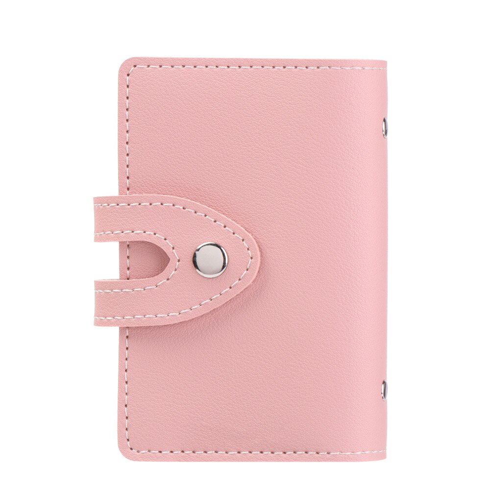 24 Card Slots Business Card Holder PU Leather Plastic Candy Color Korean Passport Bag Cute Card Holder Credit Card Bag