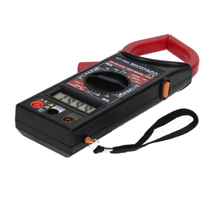 DT266 Digital Current Clamp Meter DC/AC Voltage Current Ohm Resistance Diode Tester Handheld LCD Digital Multimeter with Buzzer