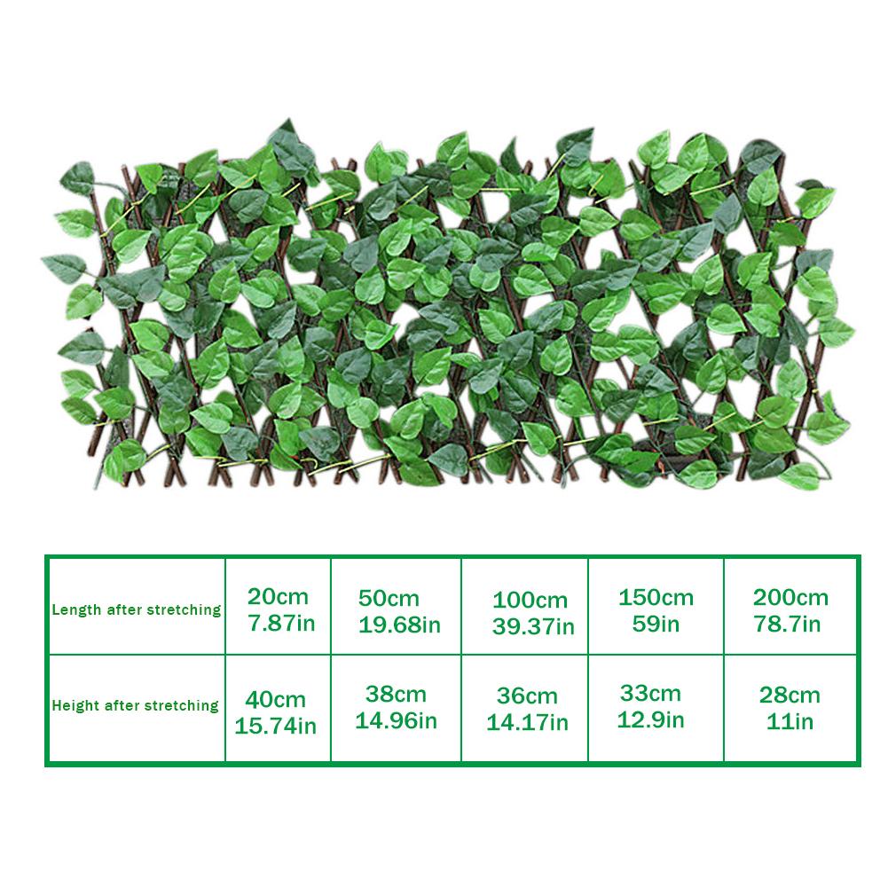 VIP jardin clôture décoration intimité bois artificiel vert feuille rétractable Extension clôture pour cour décor à la maison Dropshipp: Small