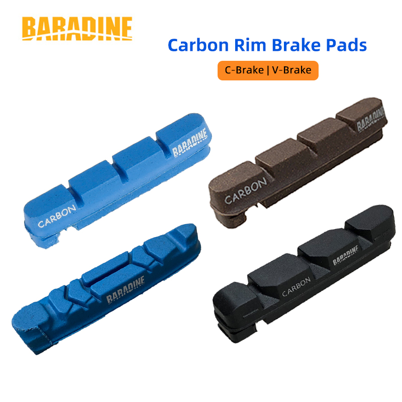 Road Brake Pads Cartridge type for V-Brake Cantilever Low Wear Tear Carbon Rim Stopper BMX Road Bike Brake Shoes Inserts