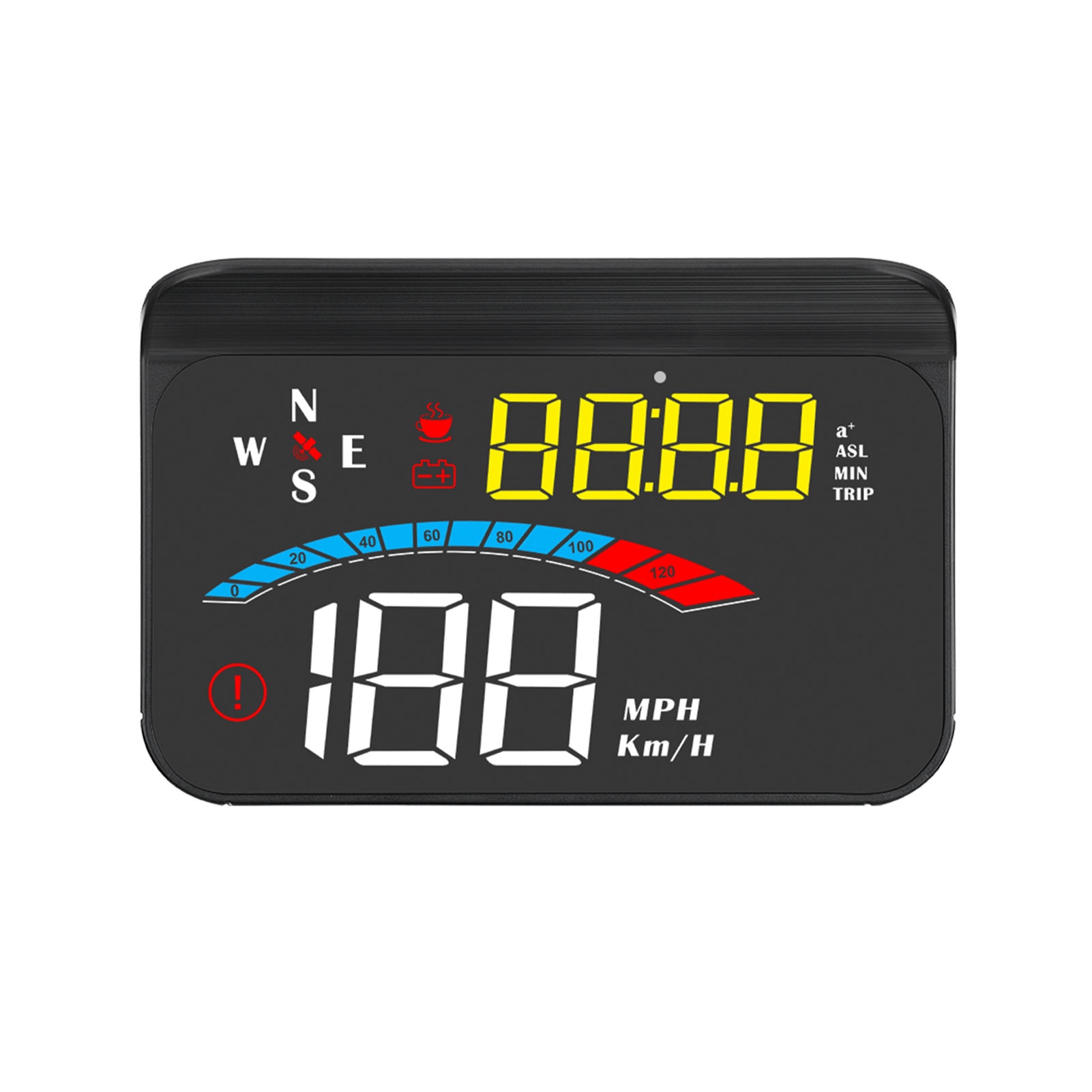 Car HUD Head Up Display HD OBD+GPS Dual System Smart Gauge Driving Modified Stopwatch Digital Meter Smart Monitor Alarm System