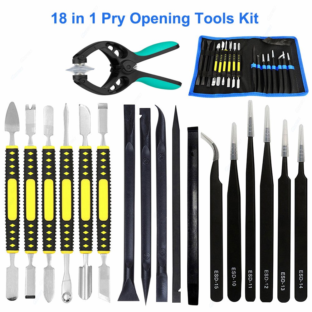 45 in 1 Cell Phone Opening LCD Screen Screwdriver Repair Tools Set For Apple Macbook Air Pro Repair Laptop Phone Repair Tool Kit: 18 in 1 Pry Tools