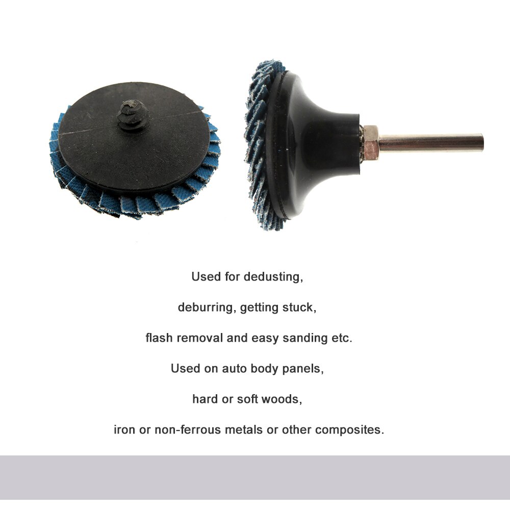 2" 50mm Flap Disc Sanding Disk for Roloc Roll Lock 40 Grit Abrasive Tools Fits Polishing Metal Iron Rust Removal Grinding Wheel