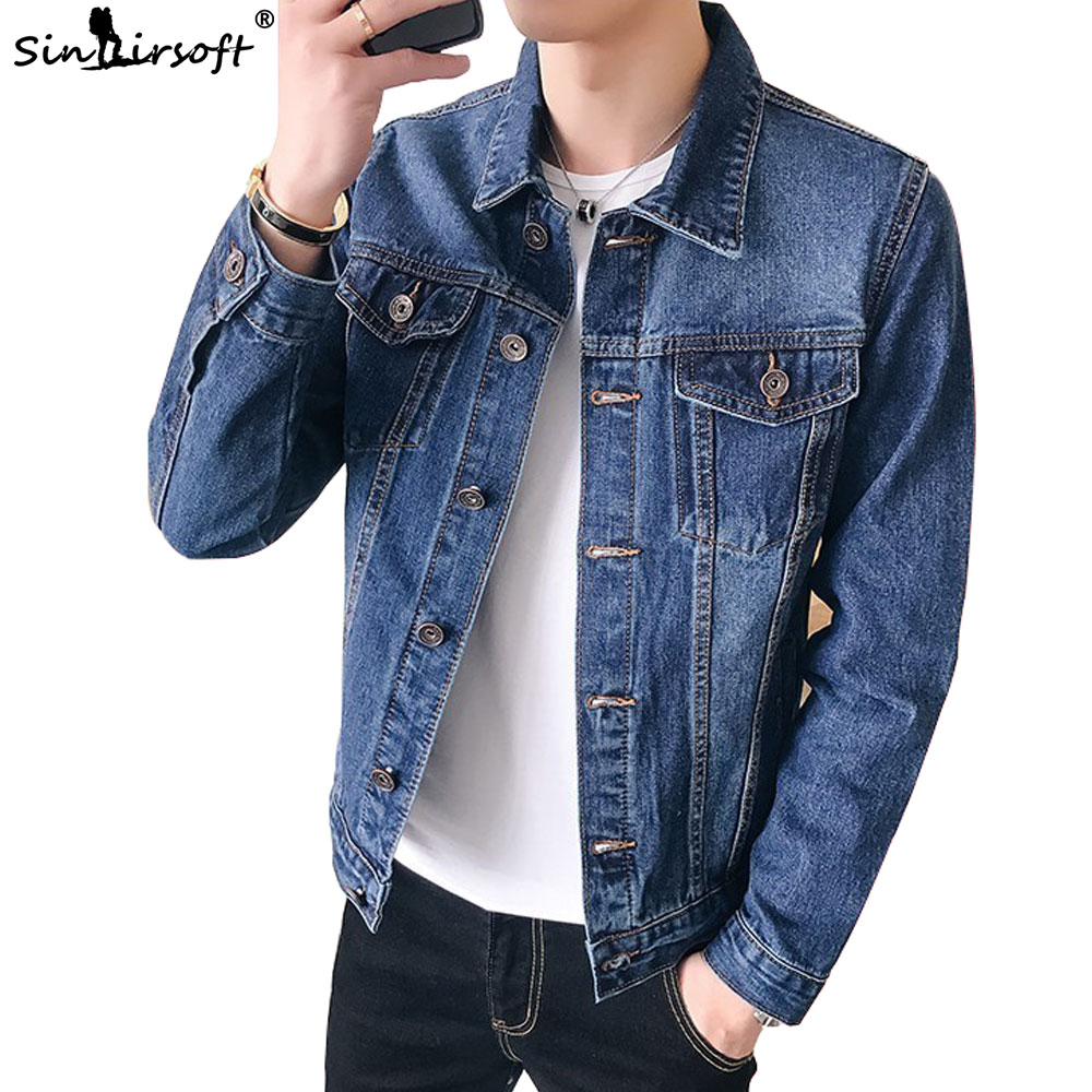 Autumn Men's Denim Jeans Jacket Jaket Men Retro Men's Cowboy Slim Jacket Coat Casual Chaqueta Hombre Jackets