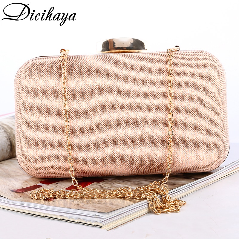 Dicihaya Vrouwelijke Clutch Bags Vrouwen Avondtassen Rose Goud Kleur Chain Schouder Handtas Kleine Lady Avondtassen