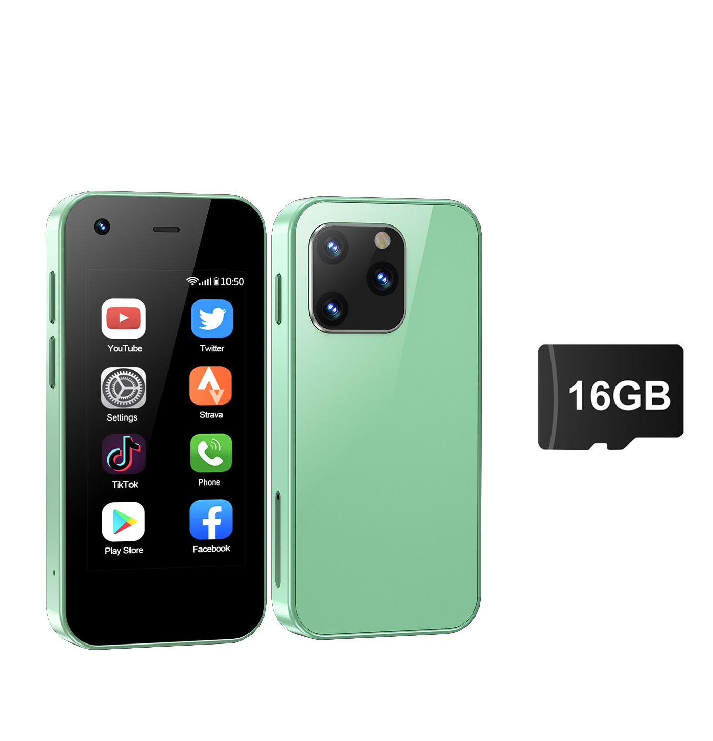 SERVO Mini-Smartphone König5000 Android 9.0 3G Netzwerk 2 SIM 2 GB 16 GB WiFi Hotspot abspielen Geschäft Chrom HD-Kamera Kleine Telefone: Gelb