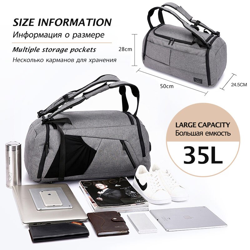 Scione Speciale Multifunctionele Mannen Reistassen Anti Diefstal Mannelijke Tas Reizen Plunjezakken voor Man Grote Capaciteit Schouder Handtas