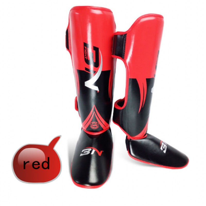 Pretorian Best Shin Protectors Shin Pads Sanda Kick boxing Leggings Karate Ankle Guard Muay Thai MMA Fighting Shin Guards: red / M