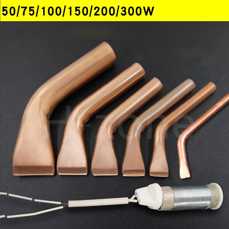 Electric Soldering Iron Heavy Duty External heat 50W 75W 100W 150W 200W 300W Soldering Iron tips heater Chisel Tip Wood Handle