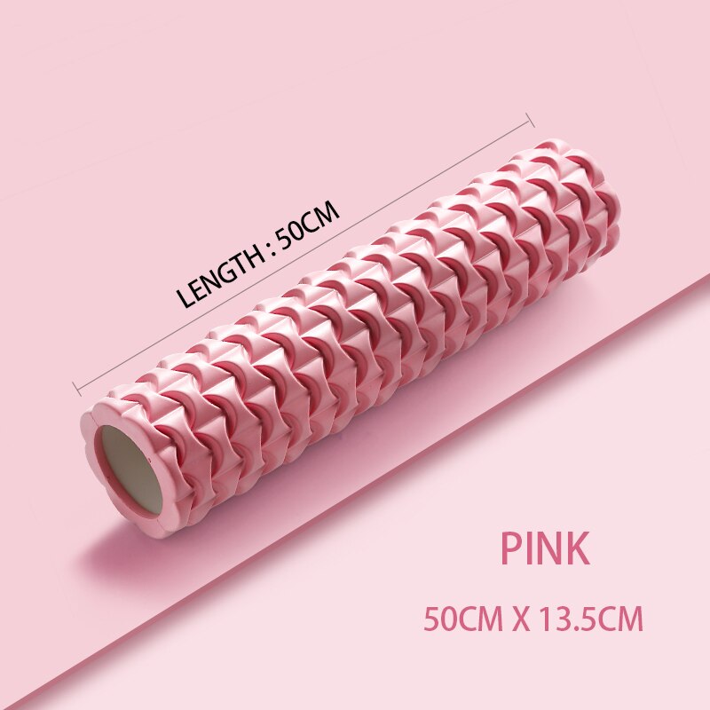 Roller Yoga Kolom Hollow Foam Roller Yoga Kolom Pilates Gym Fitness Massage Grid Triggerpoint Therapie Fysieke Oefening: PINK 50CM