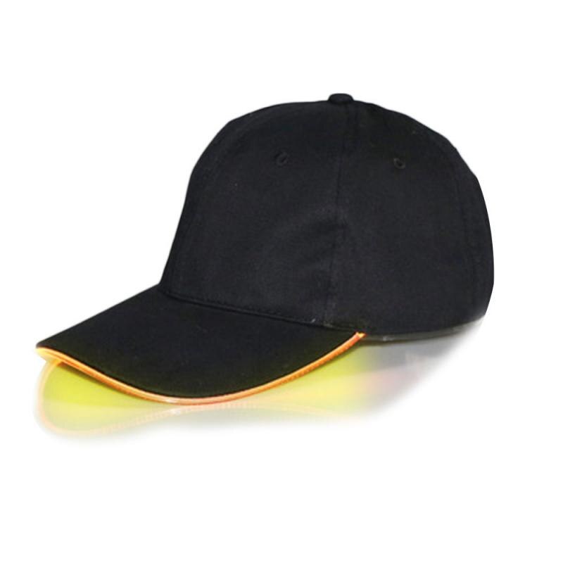 Prachtige Led Lichtgevende Glasvezel Baseball Cap Mode Unisex Effen Kleur Led Lichtgevende Baseball Cap Christmas Party Hat Cap: 04