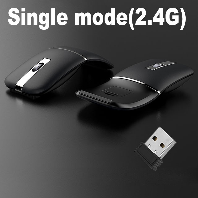 Dual-mode Foldable Mouse Wireless + Bluetooth Foldable Mouse Ergonomic Gaming Mouse for Computer Desktop Notebook: B