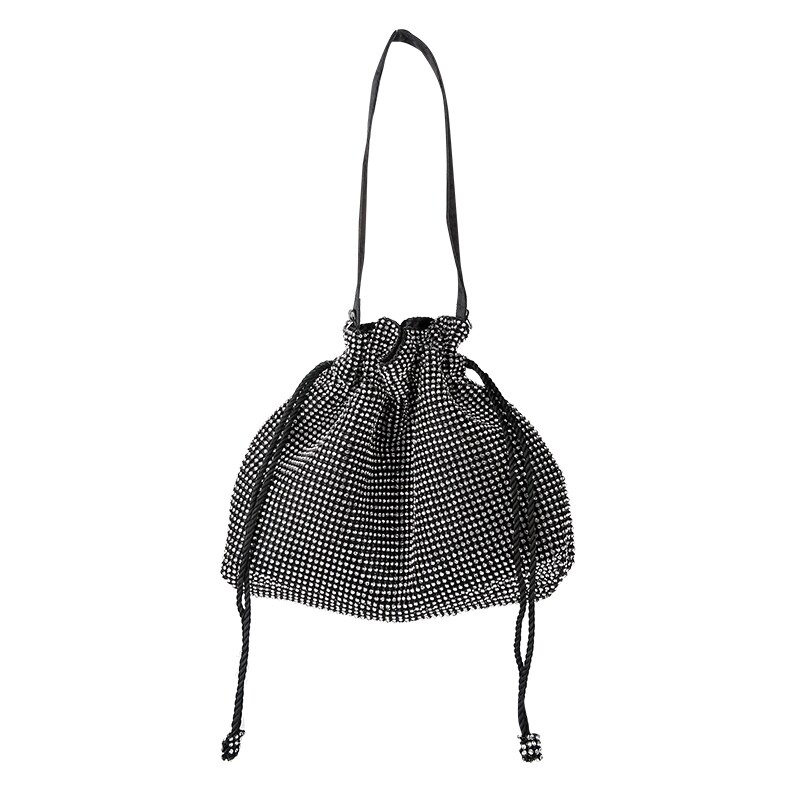Bling Diamanten Avondtasje Vrouwen String Kleine Emmer Handtassen Schoudertassen Dames Diner Clutch Purse Nieuw