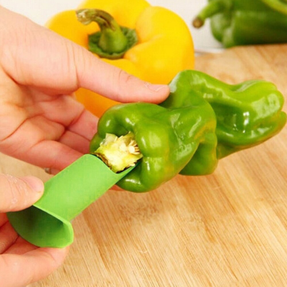 2 In 1 Fruitvegetable Zaad Remover Dunschiller Fruit Green Pepper Chilli Tomaat Cutter Core Slicer Keukengereedschap Gadgets Apparaat