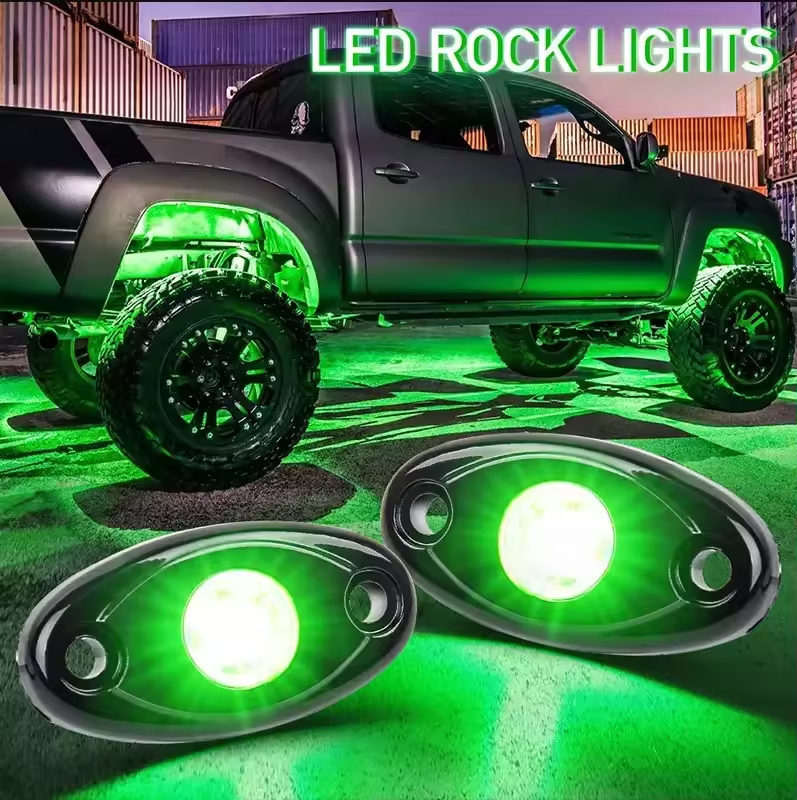 4/8 PCS Universal Underglow LED Lights Kit Kit Diode rock light 12v for cars pickup trucks Waterproof chassis decorative light: 6000K Cold White / 4500K