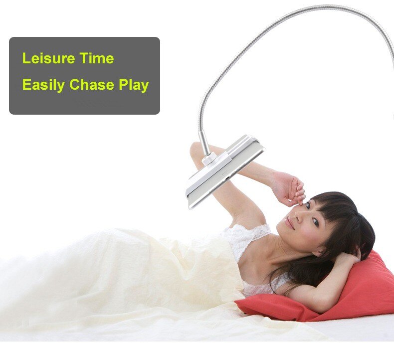 360- rotation adjustable 100 cm pc stand, full metal, lazy bed/table mount, 3,5-10,6- inch smartphone holder, tablet pc stand