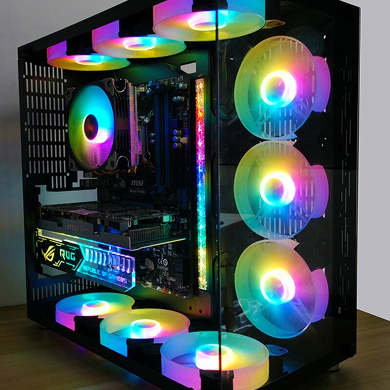 Coolmoon tietokone 5v/4 pin alumiini rgb väri valo nauhat valo genetic monivärinen rgb led pilaantumisen väri lamppu