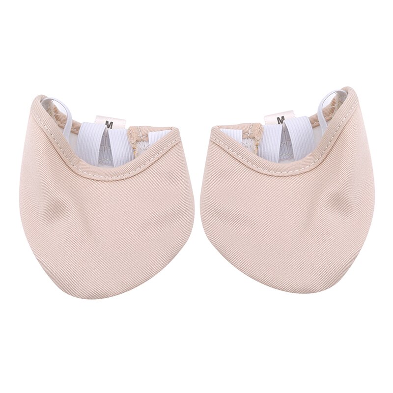 Half Lengte Zachte Ademende Sokken Gebreide Zool Schoenen Ritmische Gymnastiek Apparatuur Art Gym Kind Volwassen Dancing Pads Inlegzolen: Beige M