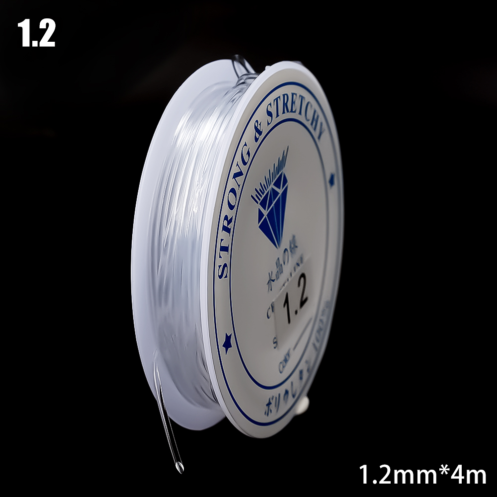 0.4-1.2mm gennemsigtige strækbare elastiske krystallinjer perlere reb snor smykkerør tråd tråd gør-det-selv håndlavet armbånd halskæde: Gul
