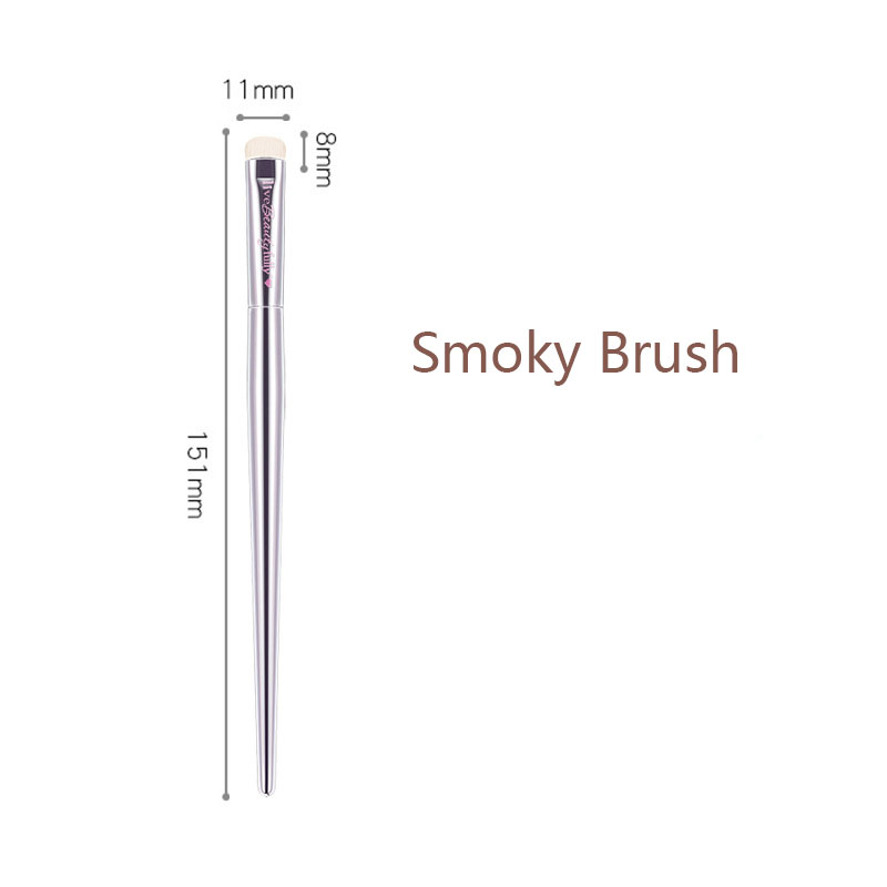 Argent pinceaux de maquillage entièrement fonctionnels de fond de teint poudre fard à joues surbrillance fard à paupières pinceaux de maquillage pour sourcils plats: Beige