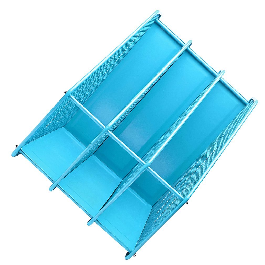 Office Organizer Supplies Metalen Gaas Triple Vijlbladhouder Bureau Organizer Office File Storage Rack Organizador Escritorio