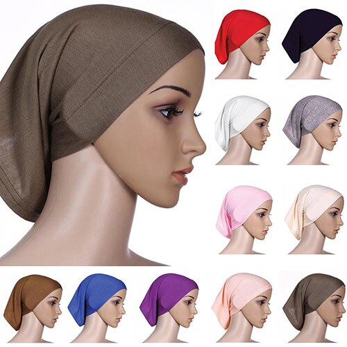Pañuelo islámico musulmán para la cabeza para mujer, cubierta de algodón, Hijab, 943W,