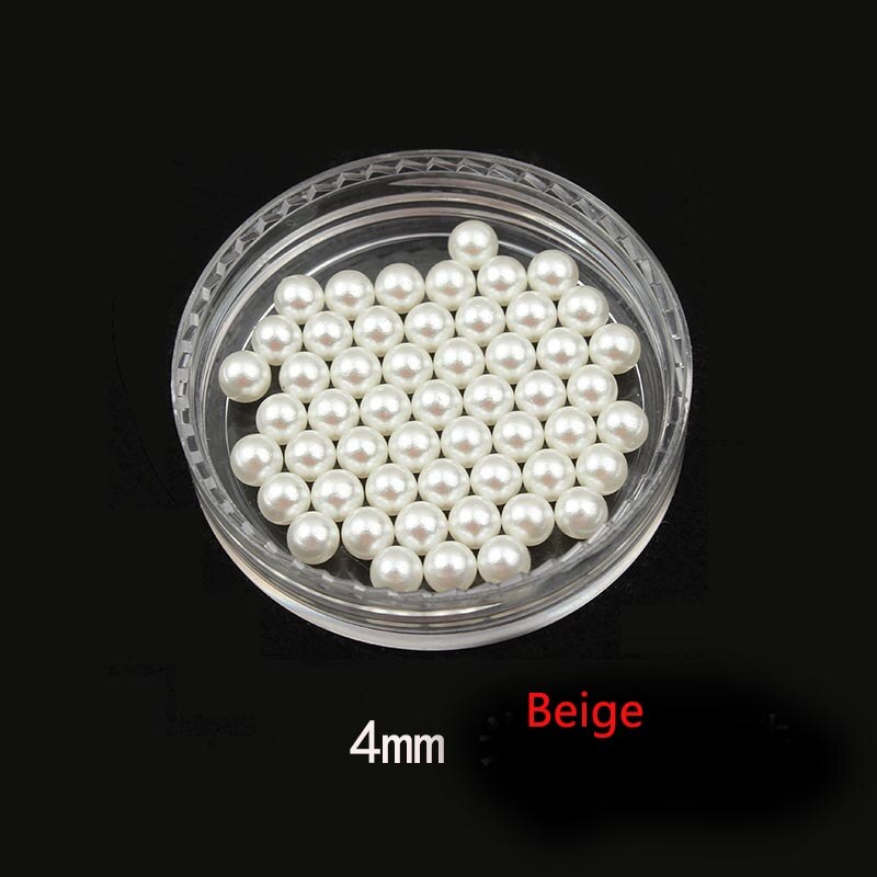 300 stk 2/3/4/5/610mm abs runde perler uden hul imiteret perle til håndværksdekorationer kvinder gør det selv tøj smykker sy på perler: 4mm 500 stk