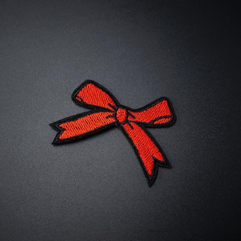 Boog Size: 4.0x5.5 cm Iron On Patch Naaien Op Geborduurde Applique Naaien Kleding Stickers Kledingstuk Kleding Accessoires Patches