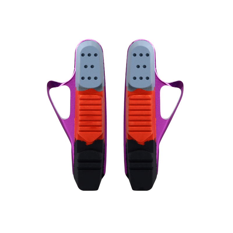 Racefiets Remblokken Voor Velg C Rem Cnc Aluminium Vervangbare Rubber Pads Stilte Fiets Remhouder Schoenen Rubber Blok: Licht Groen