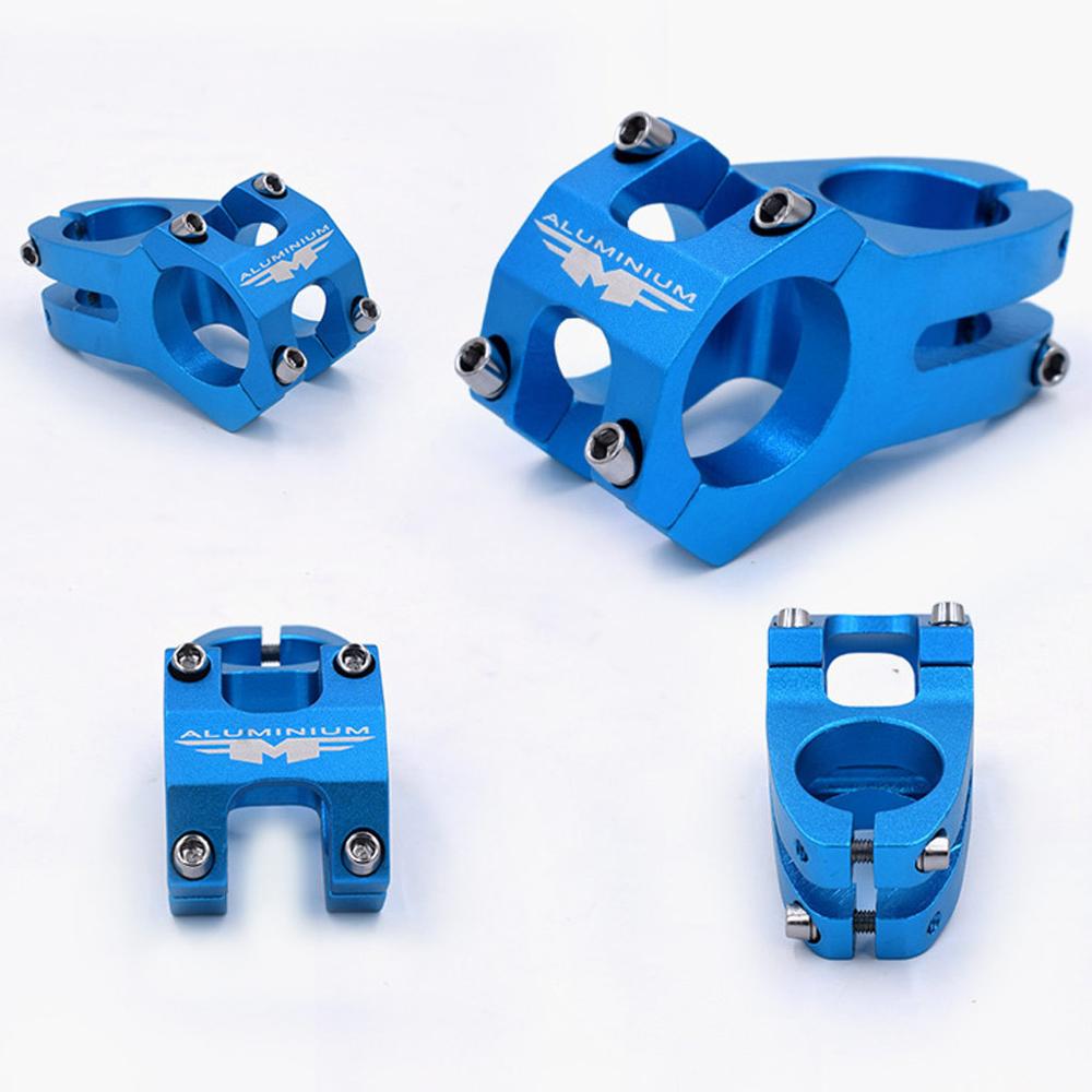 High-Strength Stem Lightweight 31.8mm Bike Stem adjustable for MTB Mountain Road Bike Stem Extension Bicycle Wheel Steering: Blue