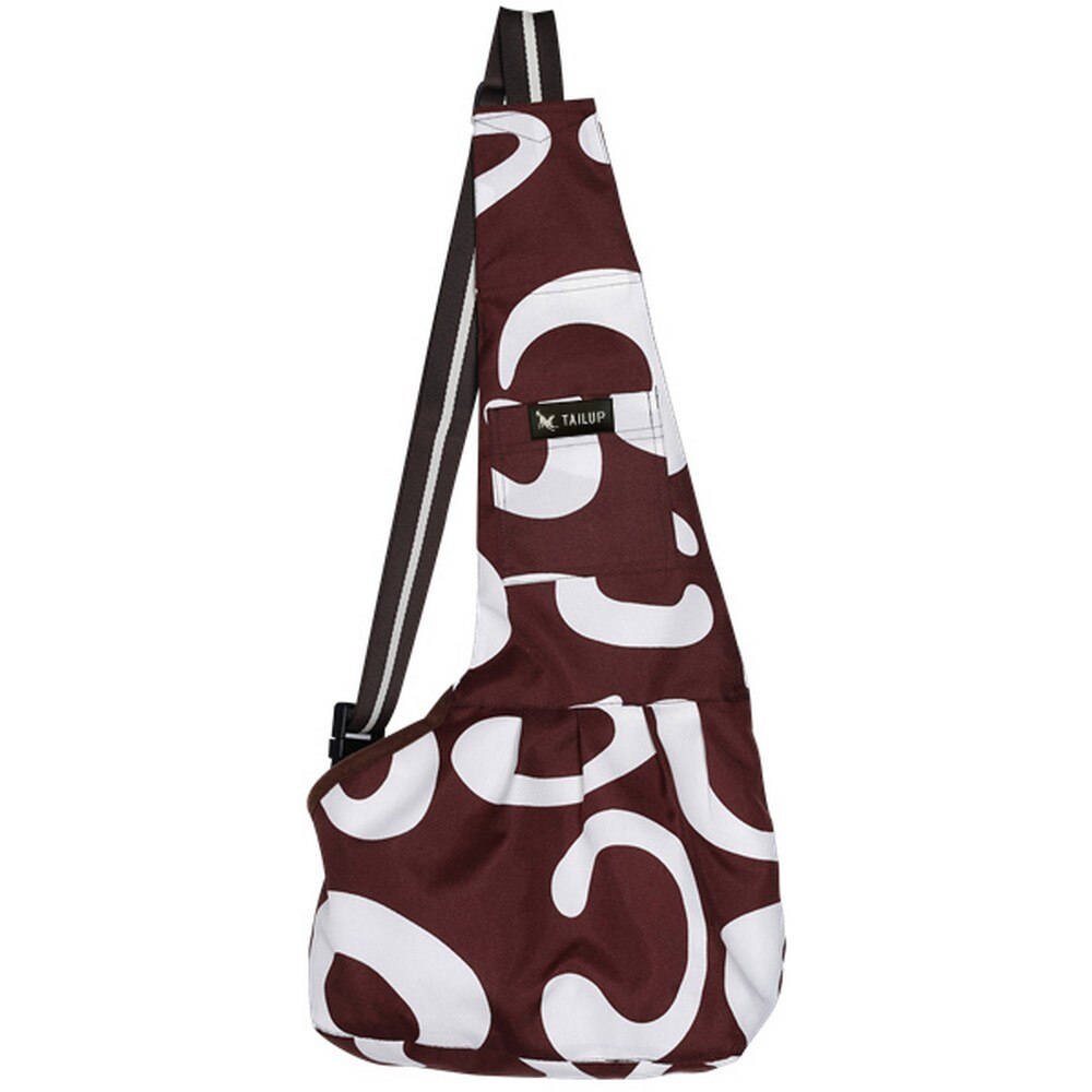 Tailup Pet Carrier Bag Oxford Hond Kat Puppy Aminal Sling Enkele Schoudertas Warme Winter Hond Front Borst Carrier Outdoor reizen: Brown / S