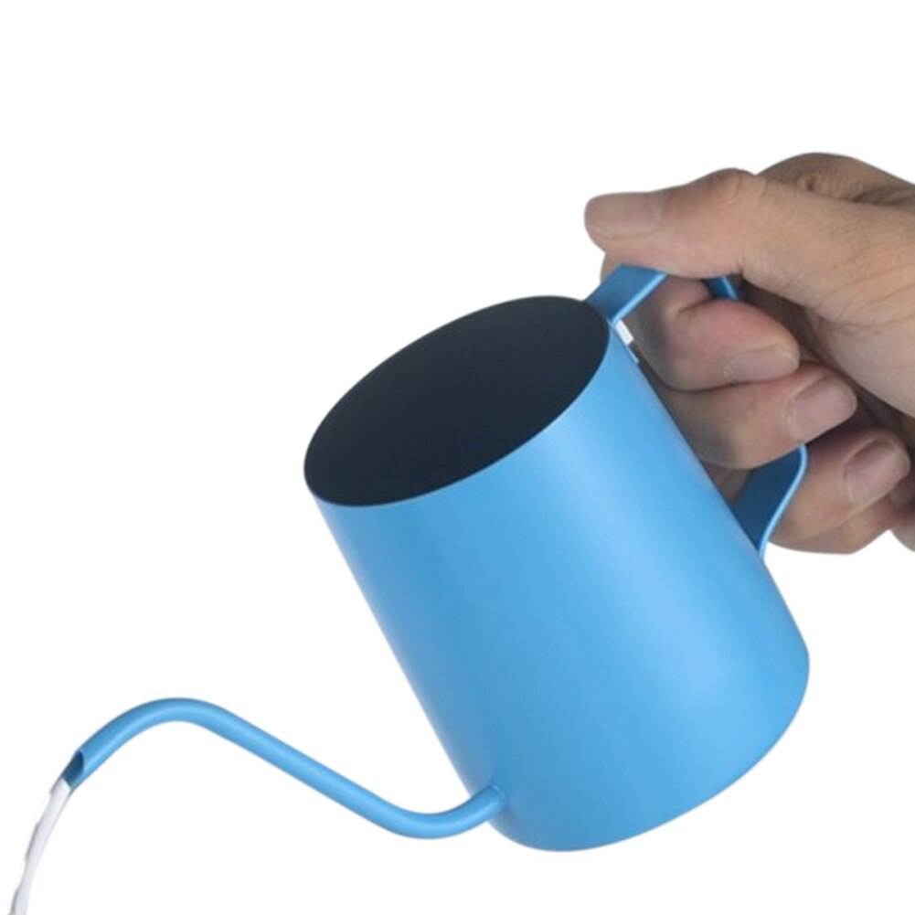 Rvs Lange Uitloop Drip Waterkoker Smalle Zwanenhals Hand Giet Over Koffie Pot NIN668: blue   250ml